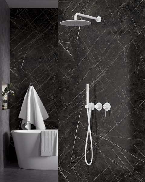 Душевая система Timo Saona SX-2349/16SM Белая матовая