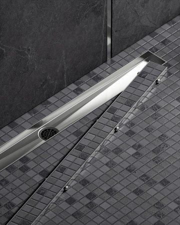 Душевой лоток Timo Drain System 80 DS230208/01 с решеткой Сатин / под плитку