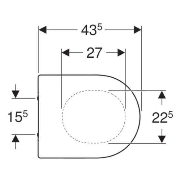 Сиденье для унитаза, верхнее крепление Geberit Acanto 500.604.01.2