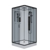 Душ.каб. NG-6901-01GQ BLACK (900х900х2100) низкий поддон(16 см) стекло ТОНИРОВАННОЕ, 4 места
