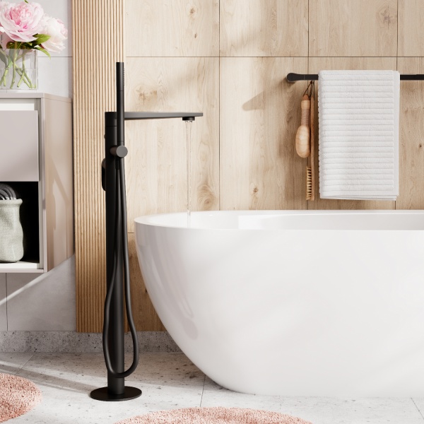 Смеситель для ванны WasserKRAFT Elbe 7421, напольный, латунь