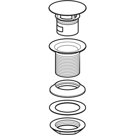 Донный клапан Geberit 152.050.21.1 Глянцевый хром