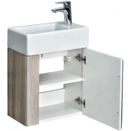 Тумба с раковиной белый глянец/ясень шимо 46 см Акватон Вита 1A2214K1VTD70