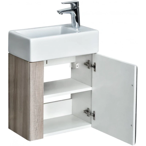 Тумба с раковиной белый глянец/ясень шимо 46 см Акватон Вита 1A2214K1VTD70