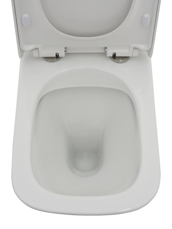 AQM1005 Унитаз напольный Rimless c сиденьем SoftClose, горизонтальный выпуск. 620x345x415мм