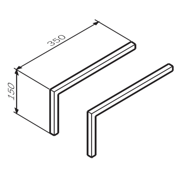 M8FLEGS-C015GM Func, Ножки для шкафа 15 см, цвет графит матовый