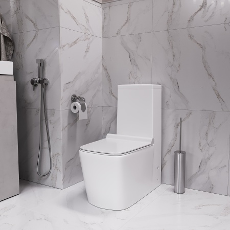 Унитаз GR-4400S Falcon (665*350*820) МОНОБЛОК напольный с тонкой крышкой, 1 место