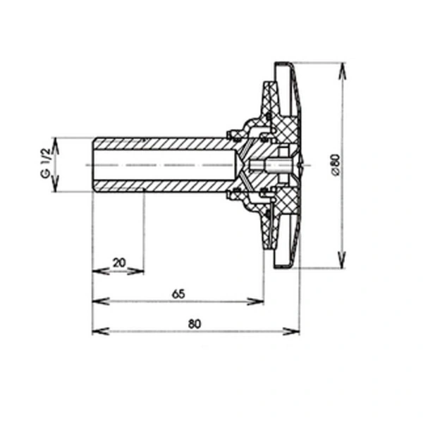 Арматура смыва писсуара Jika Domino 9109.9.000.000.1