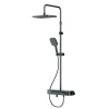 F078F722 Func, душ.система: см-ль-полка д/ванны/душа, душ.штанга, верхн. душ квадр., ручн.душ, черн.