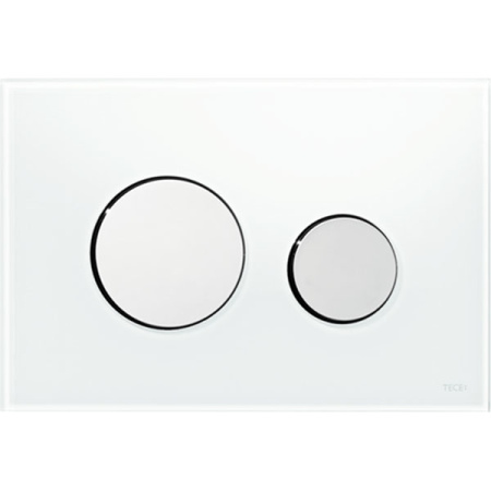 Клавиша смыва Tece Loop Glass 9240660 для унитаза Белый Хром