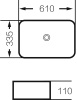 Раковина GR-3031 (610*335*110) БЕЛАЯ