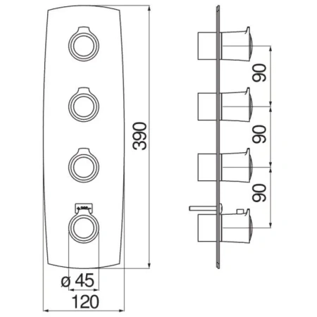Термостат для ванны Nobili Sofi SI98104GDP