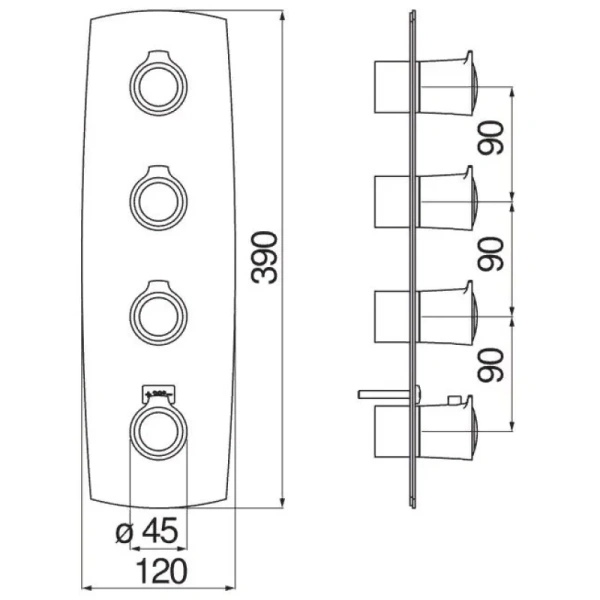 Термостат для ванны Nobili Sofi SI98104GDP