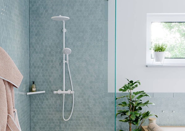 Душевая система Hansgrohe Croma Select S 26890700 с термостатом Белая матовая