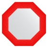 Зеркало настенное Octagon EVOFORM в багетной раме красная волна, 61х61 см, BY 7408