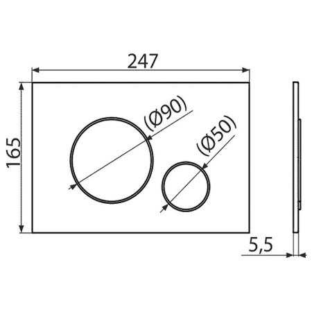 Клавиша смыва Alcaplast Thin M671 Хром глянцевая