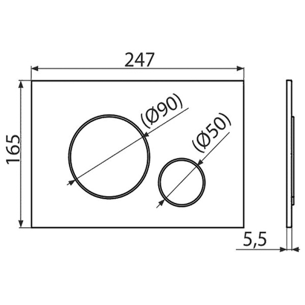Клавиша смыва Alcaplast Thin M671 Хром глянцевая