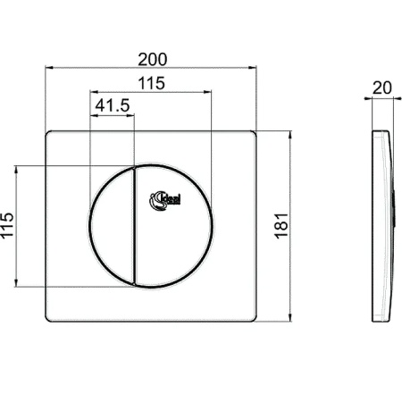 Клавиша смыва Ideal Standard W3091AA Хром