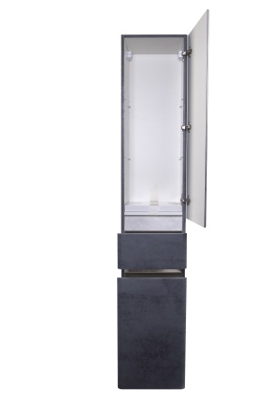 Колонна универсальная "Атлантика 35" с корзиной, Люкс бетон темный, PLUS