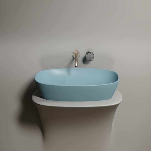 CN6049MLG Умывальник чаша накладная овальная (цвет Зеленый Матовый) Element 600*380*138мм