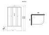 Душ.каб. NG-7510-14L BLACK (1200х800х2150) высокий поддон(40см) стекло МОЗАИКА 4 места