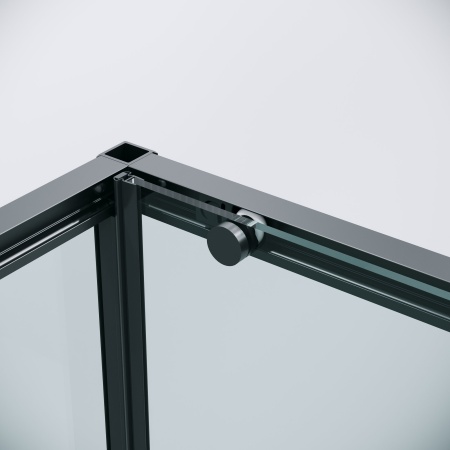 Душ.ограждение 120.K33.01.1270.21.00 Galaxy (120*70*195) черный матовый, стекло прозрачное, 2 места