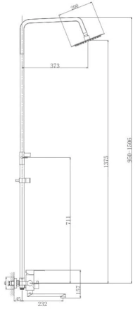 Душевая система 200 мм Haiba HB24801