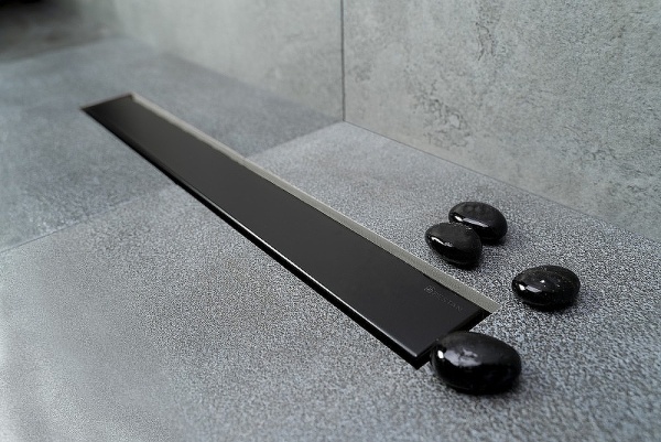 Душевой лоток Pestan Confluo Frameless Line 300 13701259 с двухсторонней решеткой Черный матовый / полая под плитку