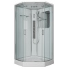 Душ.каб. NG-6002-01GD (1000х1000х2200) низкий поддон(16 см) стекло ПРОЗРАЧНОЕ, 4 места