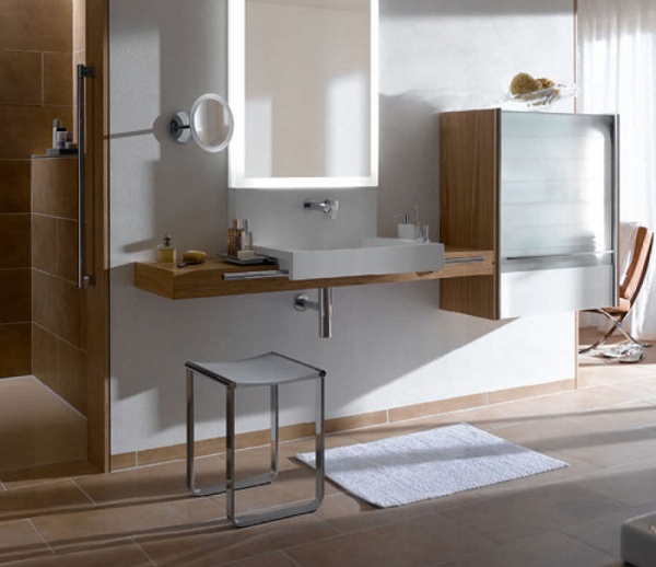 Табурет в ванную Keuco Plan 14982010038 Хром Светло-серый