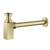 Сифон для раковины Timo 959/17L, бутылочный, латунный, золотистый, 34.5 см х 5 см