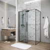 Душ.ограждение 120.K33.01.1270.21.00 Galaxy (120*70*195) черный матовый, стекло прозрачное, 2 места