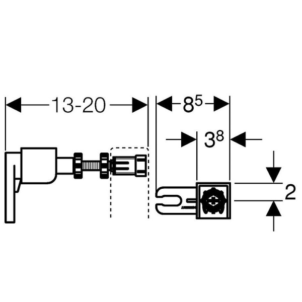 Комплект креплений Geberit Duofix 111.815.00.1 Хром