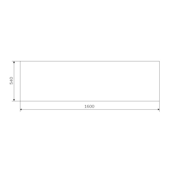 W93A-160-070W-P Gem, панель фронтальная 160x70