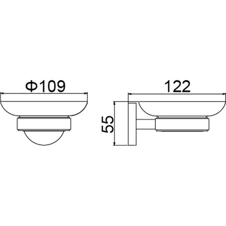 Мыльница Timo "Saona" 13021/03, латунь, матовое покрытие, черная