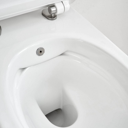 Унитаз SSWW CT2039V-B (550*365*330) подвесной БЕЗОБОДКОВЫЙ с тонкой крышкой, с функцией биде, 1 мест