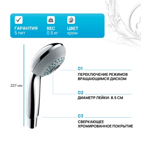 Ручной душ Hansgrohe Crometta 28563000 Хром