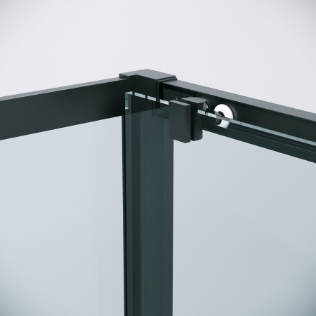 Душ.ограждение 120.K33.02.1080.21.00 Cosmo (100*80*195) черный матовый, стекло прозрачное, 2 места