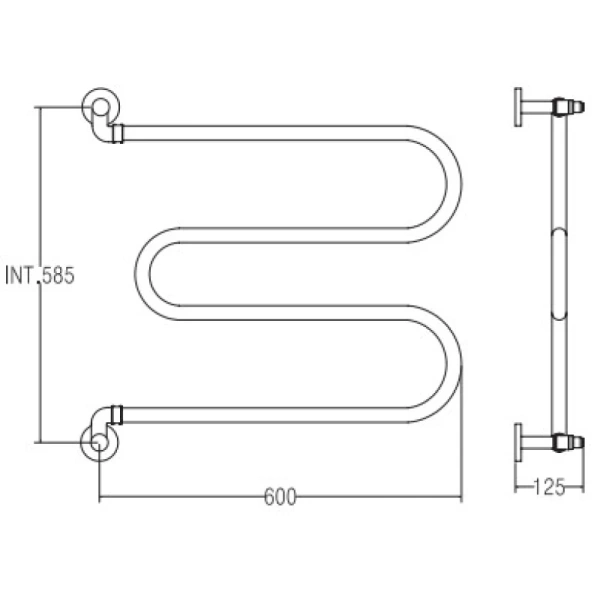 Полотенцесушитель водяной поворотный Margaroli Vento 400 Золотой