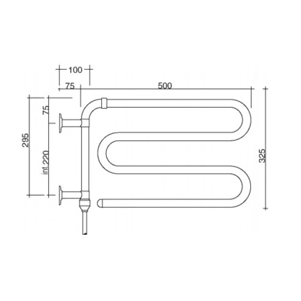 Полотенцесушитель электрический Margaroli Arcobaleno 610 хром