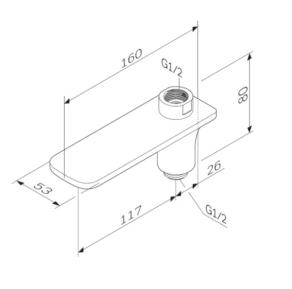 F50A70900 поворотный излив на ванну, хром, шт