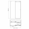 Душевая дверь WasserKRAFT Vils 56R13, хром, матовая, раздвижная