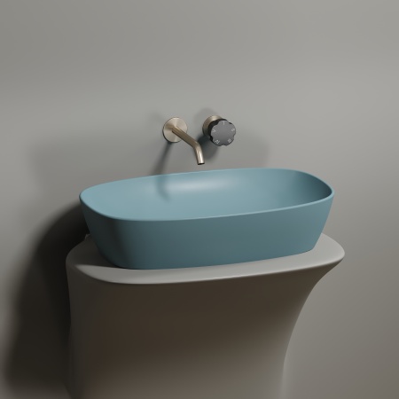 CN6049MLG Умывальник чаша накладная овальная (цвет Зеленый Матовый) Element 600*380*138мм