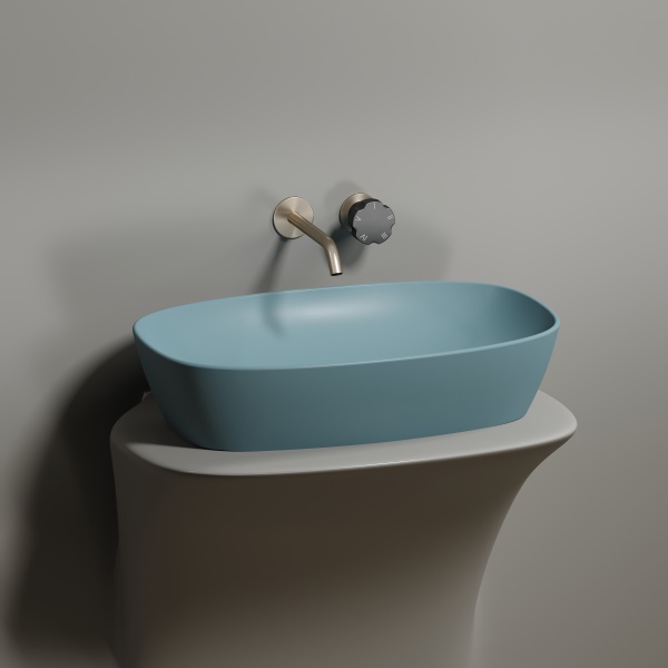 CN6049MLG Умывальник чаша накладная овальная (цвет Зеленый Матовый) Element 600*380*138мм