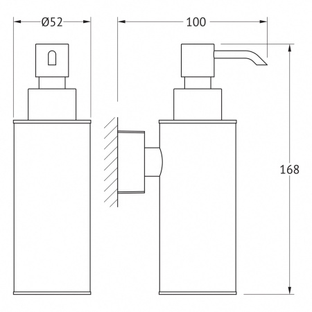 Дозатор жидкого мыла (хром) (FBS)