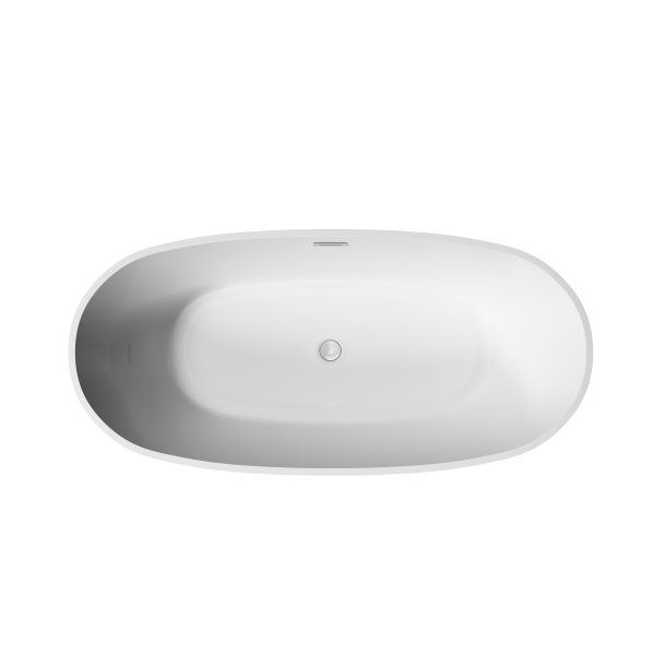 FB02 Ванна SANCOS акриловая отдельностоящая 1700*800*580мм, бел. слив-перелив в комплекте, хром