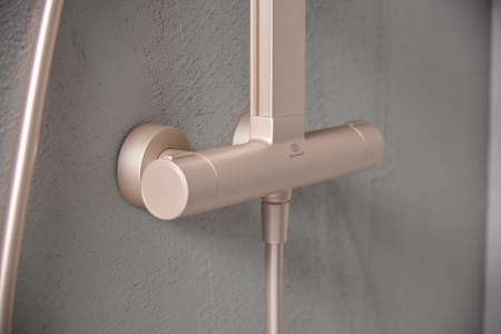 Душевая система Ideal Standard Alu+ BD583RO с термостатом Rose