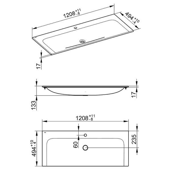 Раковина Keuco Plan 120 32980 311201 Белая