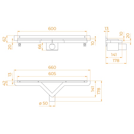 Душевой трап RGW SDR-60