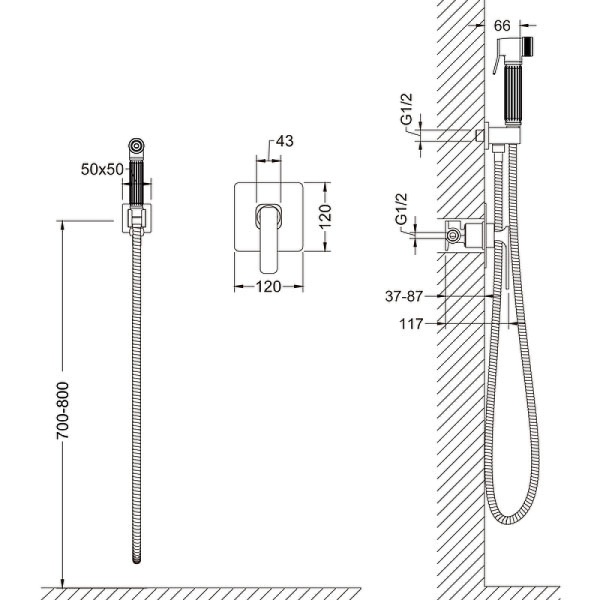 Гигиенический душ со смесителем Timo Torne 4389/17SM Золотой
